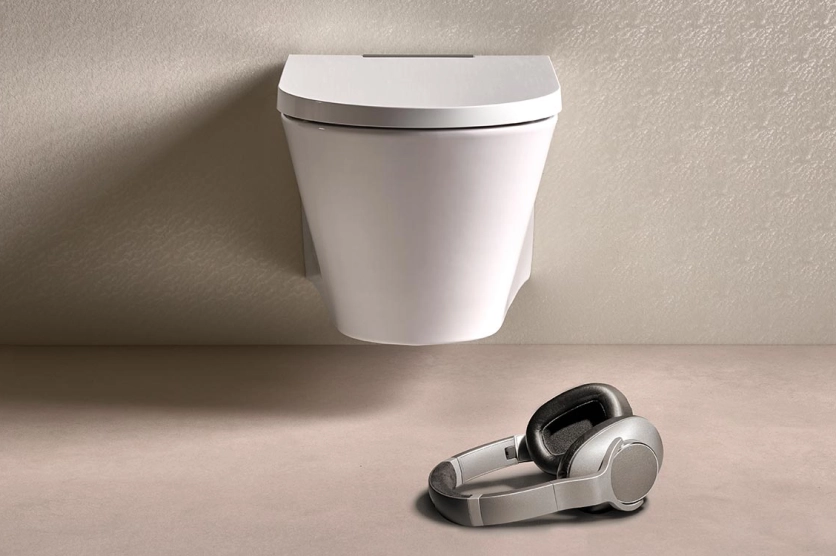WC lavant : La chasse d’eau ne dépasse pas le volume sonore d'une conversation.