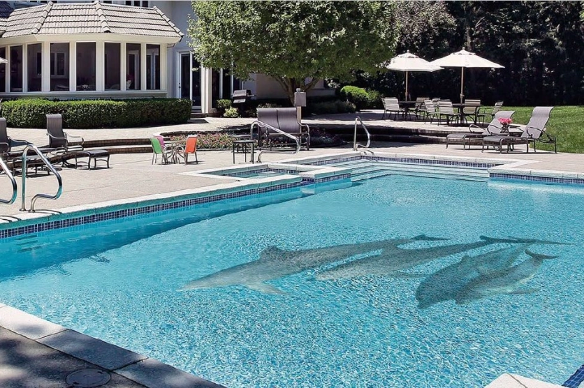 Décor de piscine insolite